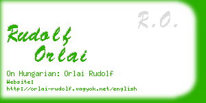 rudolf orlai business card